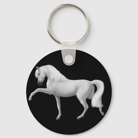 Porte-clés Porte - clé cheval andalou blanc (Recto)