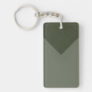 Porte-clés Porte - clé Chevron Moss Green personnalisé - pers