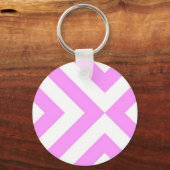 Porte-clés Porte - clé Chevrons rose et blanc (Recto)