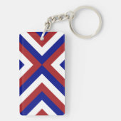 Porte-clés Porte - clé Chevrons rouge, blanc et bleu (Dos)