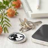 Porte-clés Porte - clé chic de chats de Yin Yang (Côté)