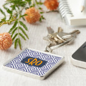 Porte-clés Porte - clé chic grec de monogramme (Côté)