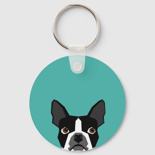 Porte-clés Porte - clé chien de Boston Terrier (Recto)