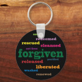 Porte-clés Porte - clé chrétien pardonné (noir) (Recto)