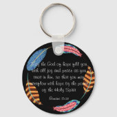 Porte-clés Porte - clé chrétien - Verset biblique : Romains 1 (Verso)