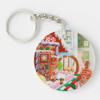 Porte - clé circulaire acrylique GINGERBREAD SURPR