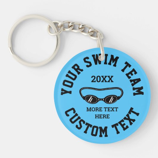 Porte-clés Porte - clé circulaire de l'équipe de natation per (Devant)