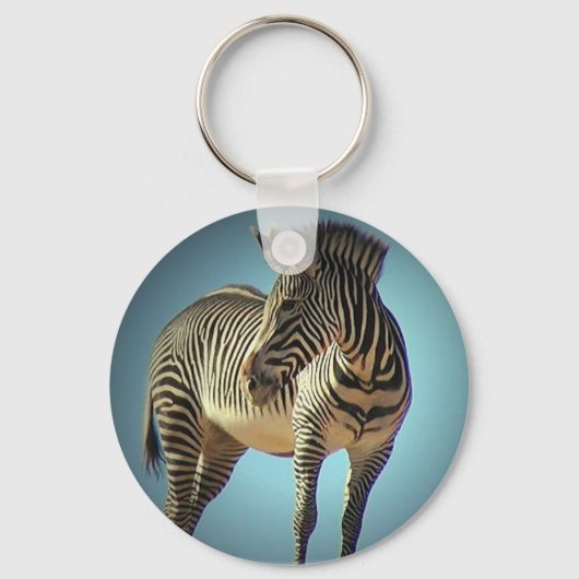 Porte-clés Porte - clé circulaire Zebra (Recto)