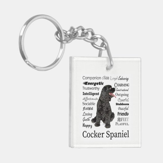 Porte-clés Porte - clé Cocker Spaniel Traits (Devant gauche)