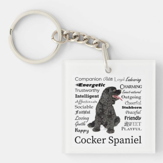 Porte-clés Porte - clé Cocker Spaniel Traits (Devant)