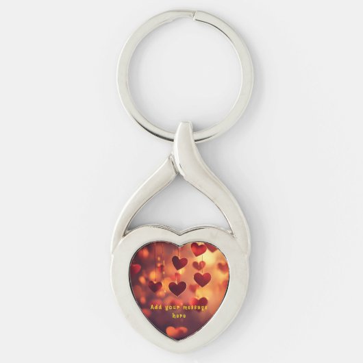 Porte-clés Porte - clé Coeurs pendants - Personnalisable (Devant)