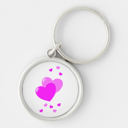 Porte-clés Porte - clé Coeurs roses mignons (Devant)