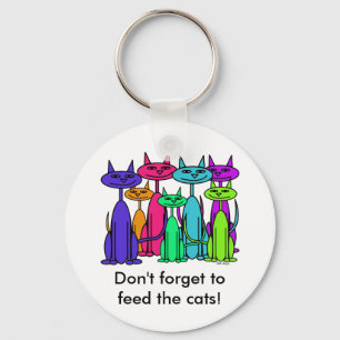 Porte-clés Porte - clé coloré de chats