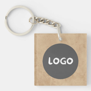Porte-clés Porte - clé commercial promotionnel Brown avec QR
