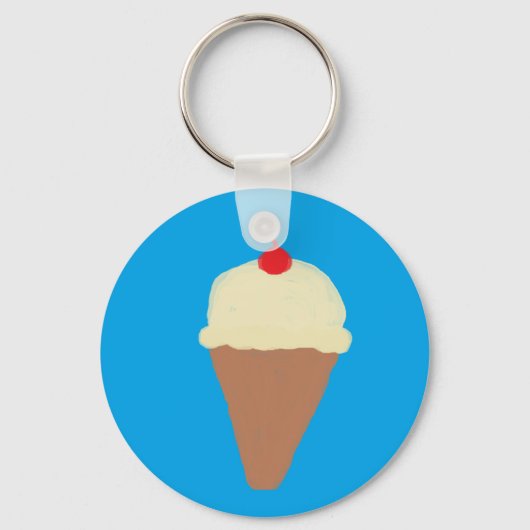 Porte-clés porte - clé cône crème glacée (Recto)