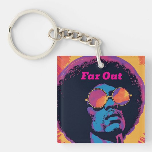 Porte-clés Porte - clé cool/rétro (Devant)