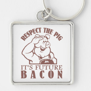 Porte-clés PORTE - CLÉ couleur personnalisé PIG TO BACON