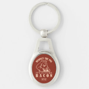 Porte-clés PORTE - CLÉ couleur personnalisé PIG TO BACON