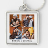 Porte-clés Porte - clé Couple 4 Photos & Noms (Devant)