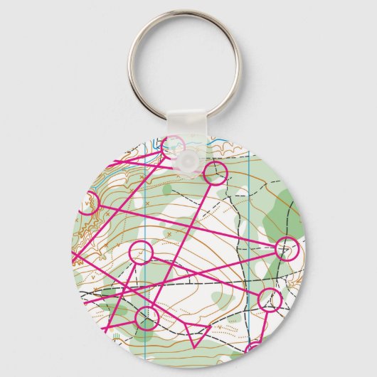 Porte-clés Porte - clé - Cours d'orientation (Recto)