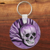 Porte-clés porte - clé crâne pourpre (Recto)