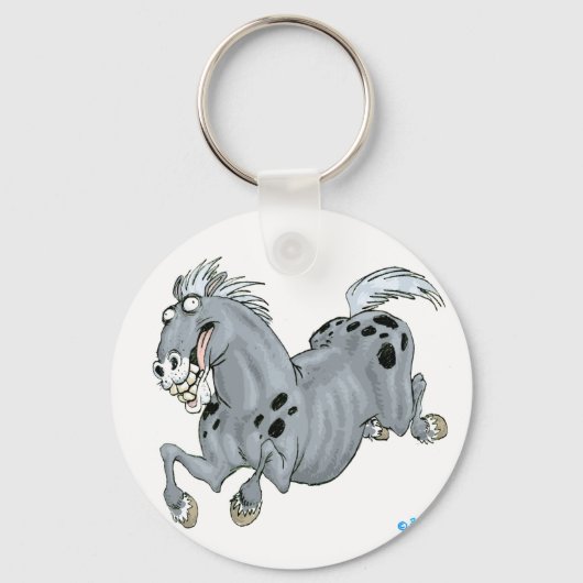 Porte-clés Porte - clé Crazy Cartoon Horse (Recto)