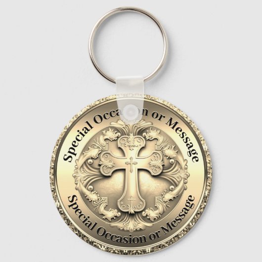 Porte-clés Porte - clé croix personnalisées (Recto)