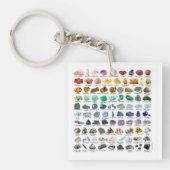 Porte-clés Porte - clé Crystal Collection Rainbow Rocks géolo (Devant)