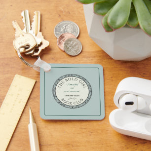 Porte-clés Porte - clé Customisé Book Club Blue