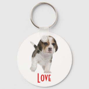 Porte-clés Porte - clé customisé par chiot de beagle d'amour