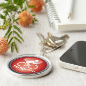 Porte-clés Porte - clé customisé par CYCLE de triathlon (Côté)