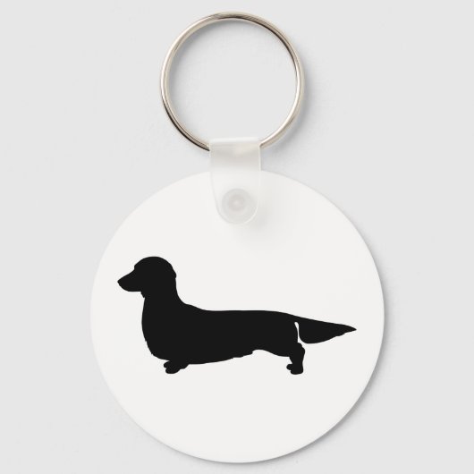 Porte-clés Porte - clé Dachshund aux cheveux longs (Recto)