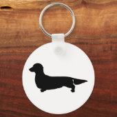 Porte-clés Porte - clé Dachshund aux cheveux longs (Recto)