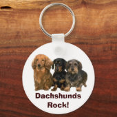 Porte-clés Porte - clé Dachshunds Rock (Recto)