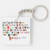 Porte-clés Porte - clé d'acrylique de note de rançon de 29:11 (Dos)