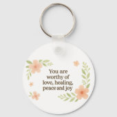 Porte-clés porte - clé d'Affirmation "Vous êtes digne" (Recto)