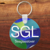 Porte-clés Porte - clé d'aile en verre marin (Recto)