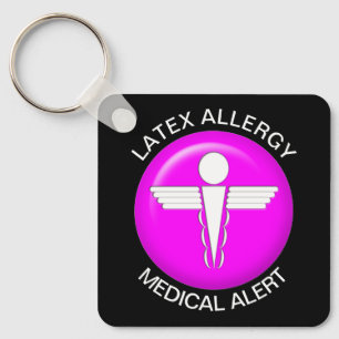 Porte-clés Porte - clé d'alerte Médicale d'allergie latex