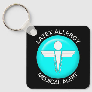 Porte-clés Porte - clé d'alerte Médicale d'allergie latex