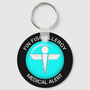 Porte-clés Porte - clé d'allergie au poisson fin