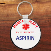 Porte-clés Porte - clé d'allergie aux médicaments Asprin (Recto)