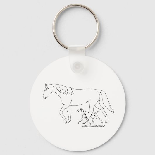 Porte-clés Porte - clé — Dalmatie et cheval (Recto)