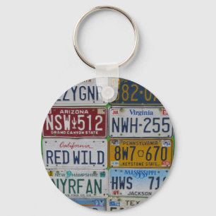 Porte-clés Porte - clé d'amants de plaque minéralogique