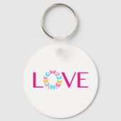 Porte-clés Porte - clé d'amour et papillons (Verso)