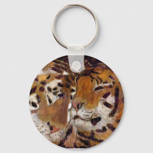 Porte-clés porte - clé d'amour tigre (Recto)
