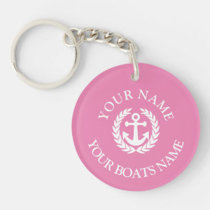 Porte-clés Porte - clé d'ancre nautique de nom de bateau per