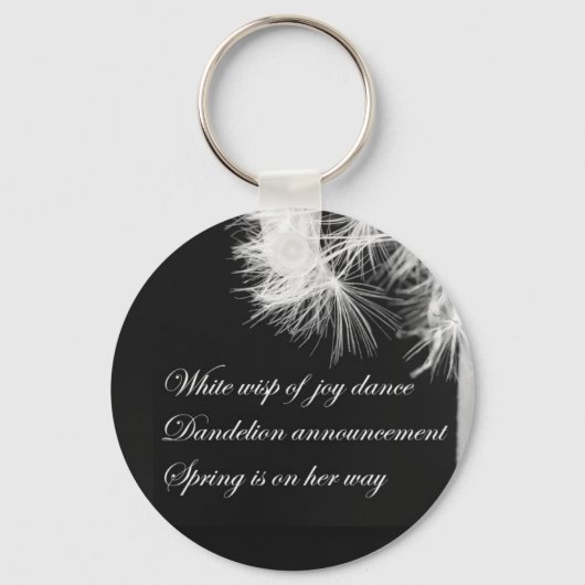 Porte-clés Porte - clé Dandelion Haiku (Recto)