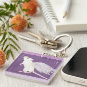 Porte-clés Porte - clé d'ange de rat ! Pourpre (Devant Droit)