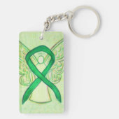 Porte-clés Porte - clé d'angle de ruban de sensibilisation éc (Dos)