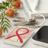 Porte-clés Porte - clé d'angle de ruban de sensibilisation ro (Devant droit)